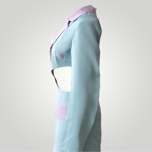 Juno - Pastel Blue and Purple Cut Out Blazer Dress π¬ - Picture 4 of 5